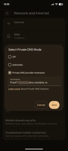 Android defaults to override DNS. image 3