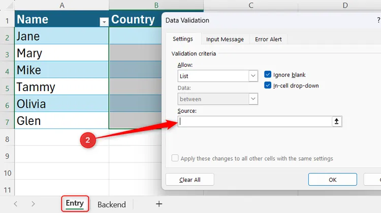 Assign menu items to specific cells. image 2