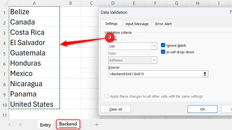 Assign menu items to specific cells. image 3