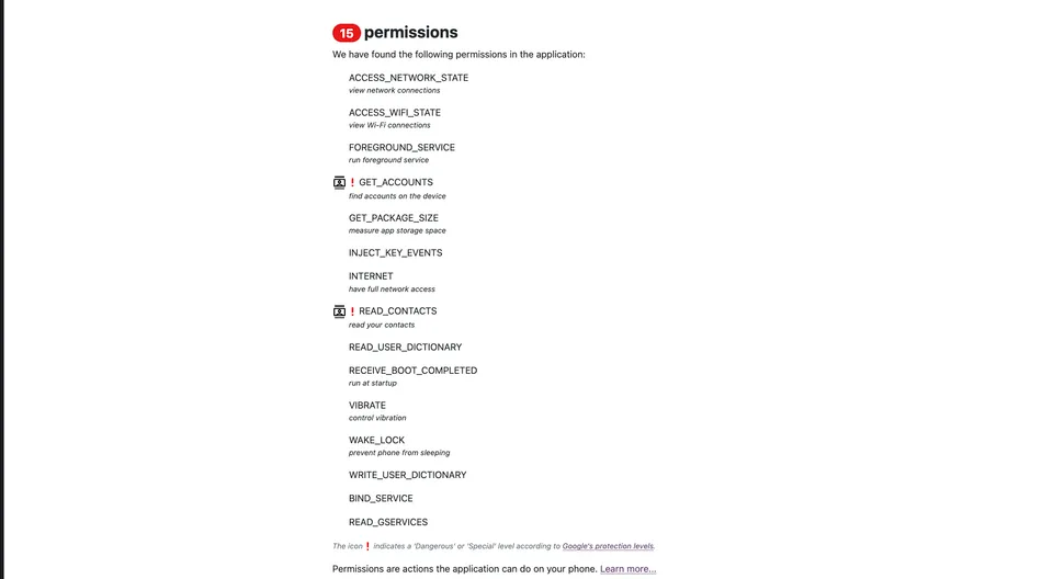 Android users' data exposed by default settings. image 2