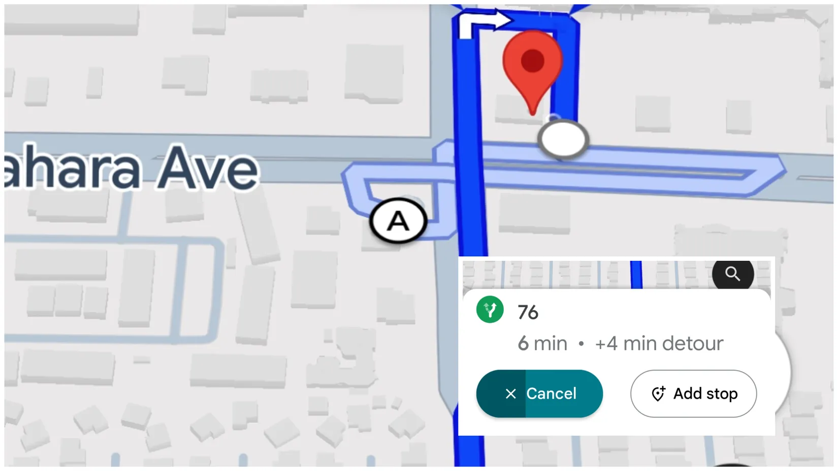 Add multiple stops to your route without entering the destination's exact address. image 1