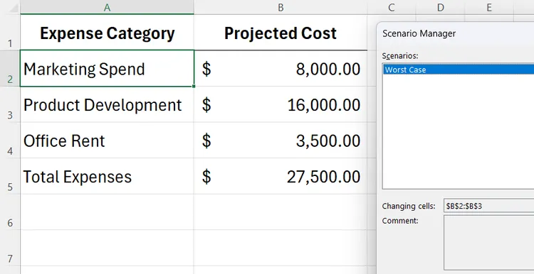 Quickly switch between budget forecasts. image 5