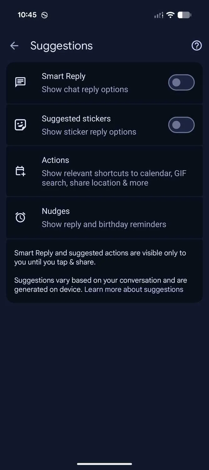 Disable auto-suggestions image 3