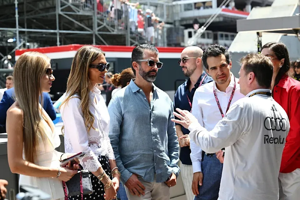 Audi's F1 engine performance shocks Allan McNish, who discusses it with Donald Trump Jr. and his wife Bettina. image 1