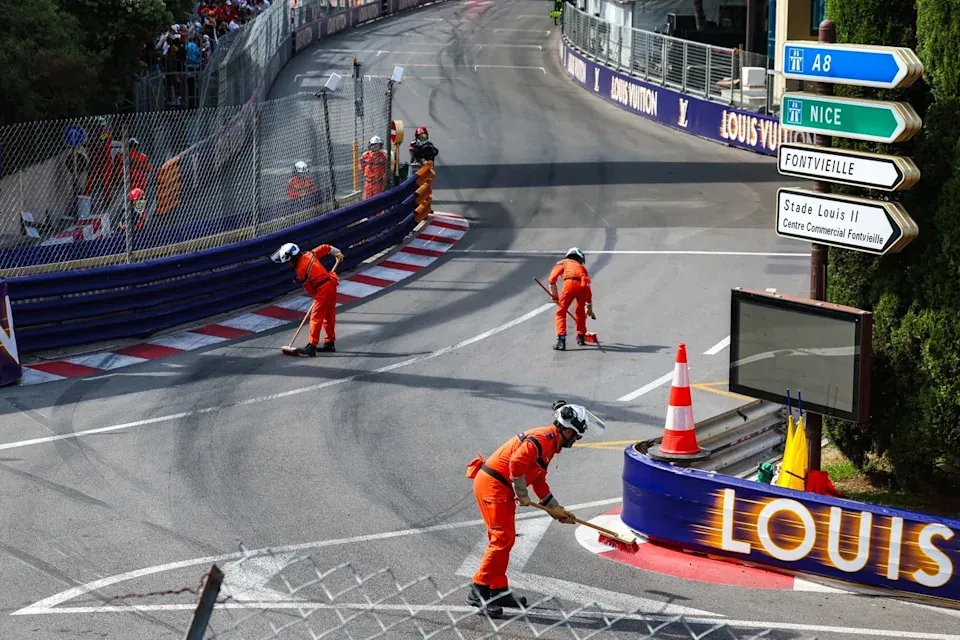 Track cleared by marshals after red flag deployment. image 1
