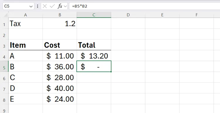 Use absolute cell references consistently always. image 2