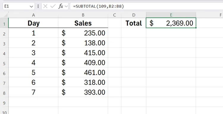 Excel's SUBTOTAL function saves spreadsheets. image 4