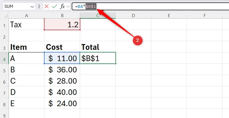 Use absolute cell references consistently always. image 5