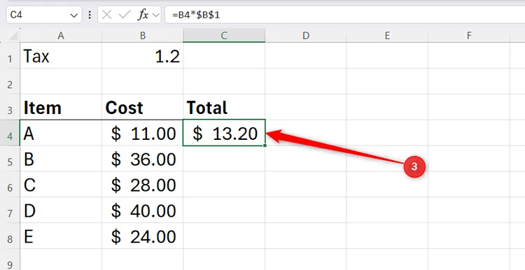 Use absolute cell references consistently always. image 6