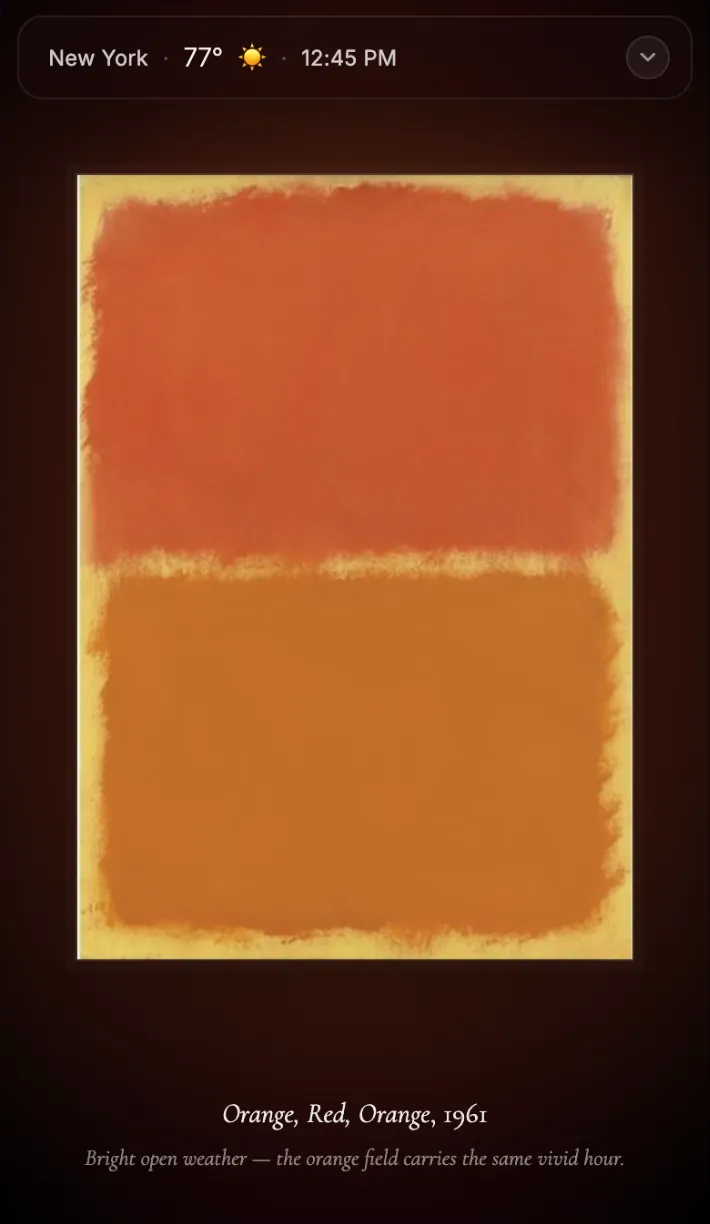 Weather forecast for Rothko. image 1
