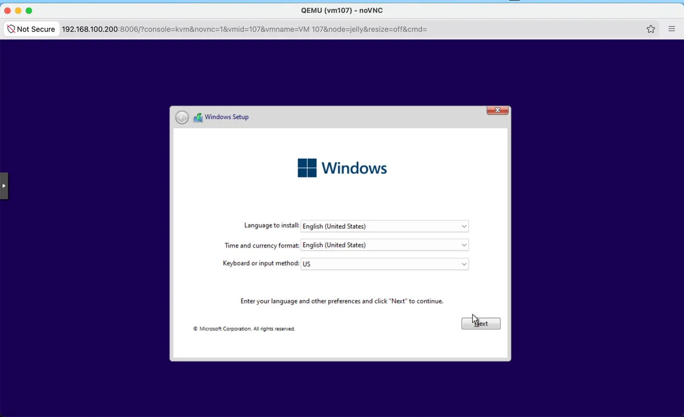 Setting up a Windows virtual machine. image 3